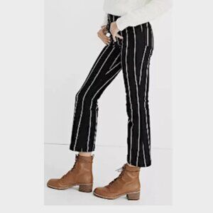 Madewell Cali demi-boot Elise stripe jeans
